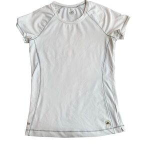 ALO Yoga Women’s Size XS Fitted Athletic Tee Shirt White Running‎ Gym Workout